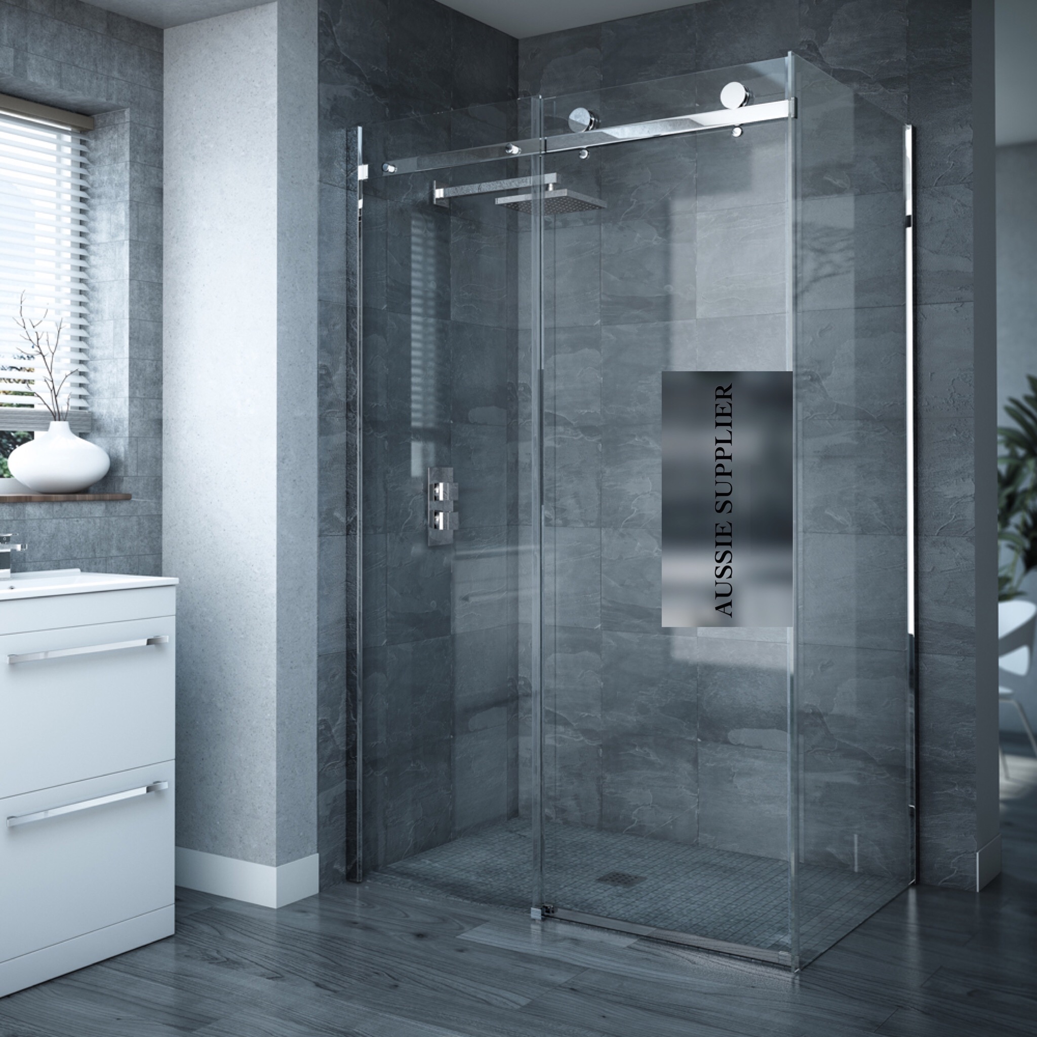1200x900x1950 Mm Frameless Sliding Door Shower Screen